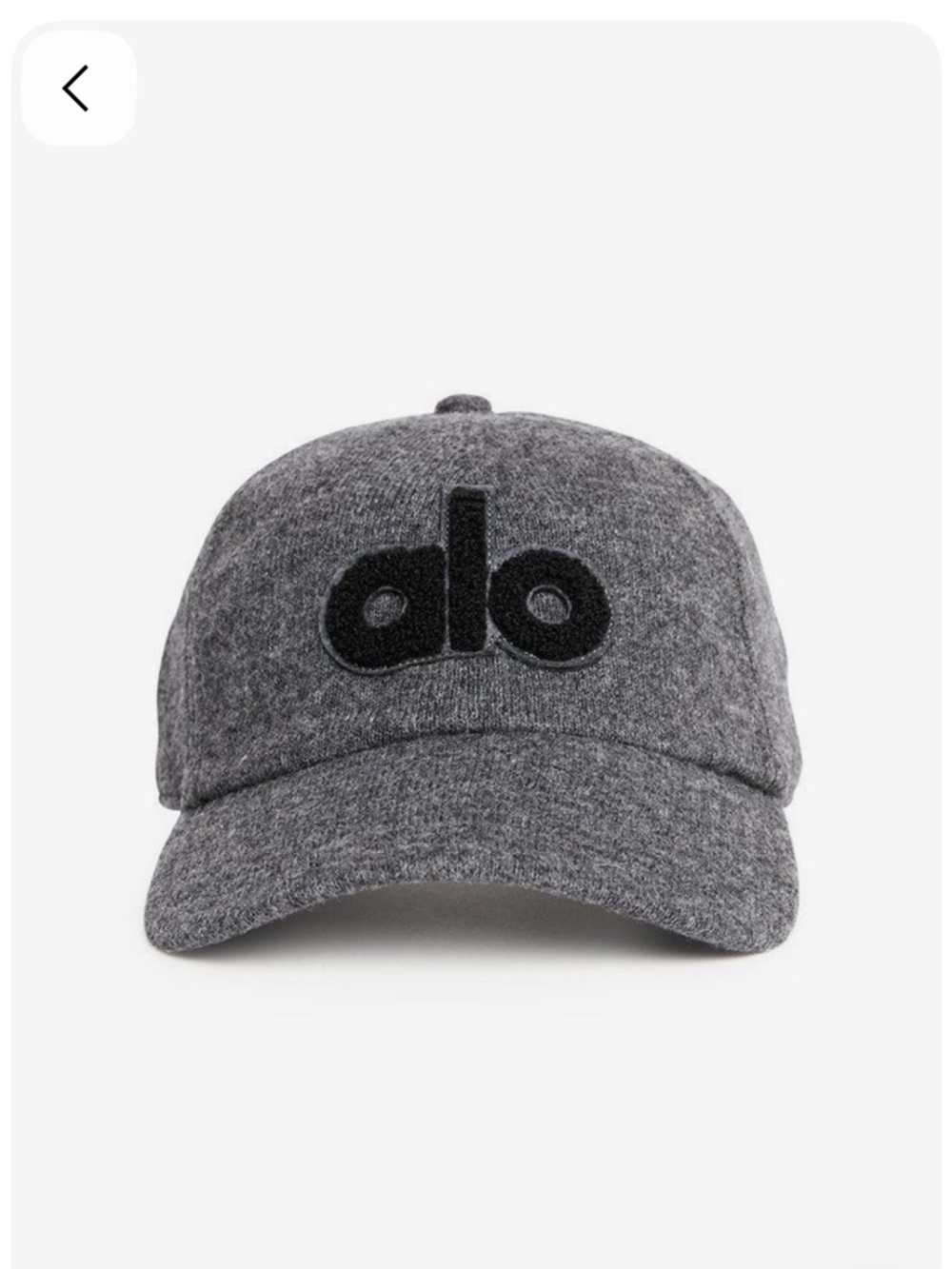 ALO Yoga Charcoal Heather Embroidered Logo Cap